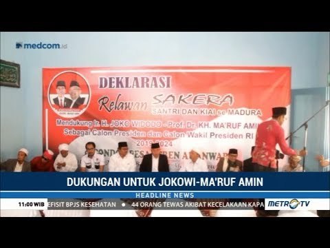 Deklarasi Relawan Sakera (Santri & Kiai Se-Madura) Dukung Jokowi-Ma'ruf