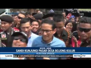 Suasana Sandiaga Kunjungi Pasar Desa Bojongkulur Bogor