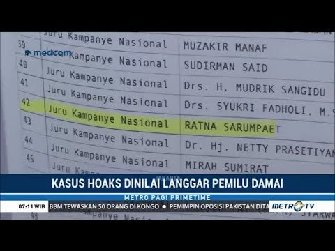 Tim Kampanye Jokowi Lapor Bawaslu soal Hoaks Ratna Sarumpaet