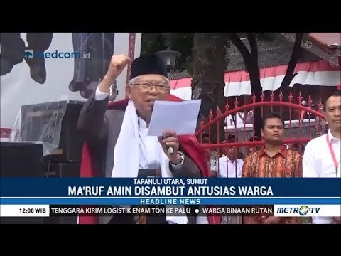 Ma'ruf Amin Disambut Antusias Warga Tapanuli Utara