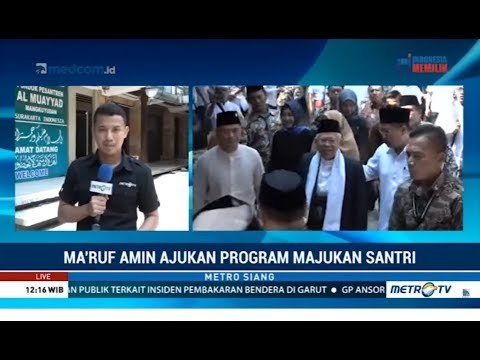 Ma'ruf Amin Disambut Hangat di Ponpes Al Muayyad