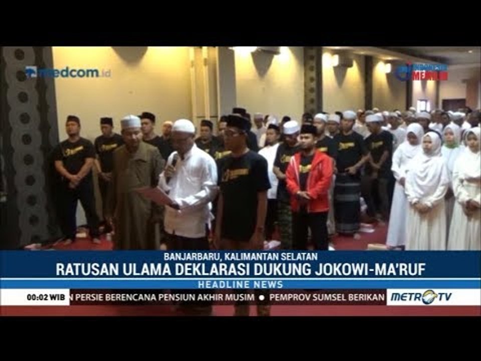 Deklarasi Ratusan Ulama Muda se-Kalsel Dukung Jokowi-Ma'ruf