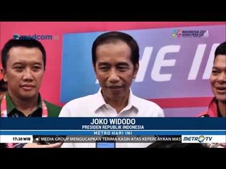 Jokowi Saksikan Langsung Pertandingan Angkat Berat APG 2018