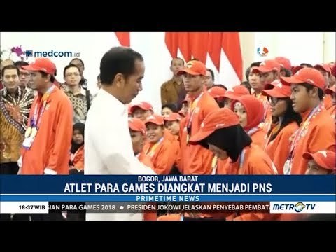 Jokowi Bagikan Bonus ke Atlet Asian Para Games 2018