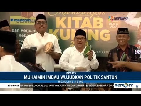 Cak Imin Mainkan Rebana Saat Buka Lomba Kitab Kuning Peringati Hari Santri 2018