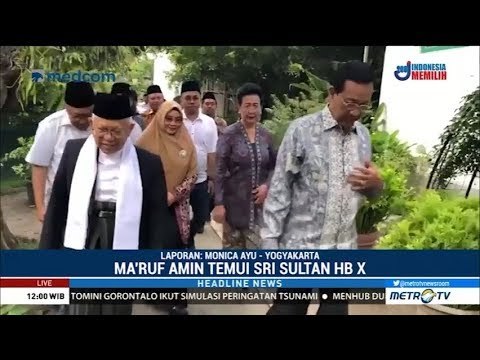 Ma'ruf Amin Temui Sri Sultan HB X di Yogyakarta