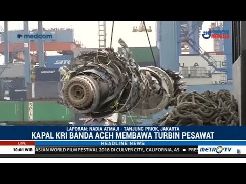 Kondisi Turbin Pesawat Lion Air PK-LQP yang Tiba di JICT Tanjung Priok