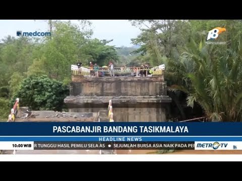 Jembatan Penghubung Garut-Tasikmalaya Ambruk