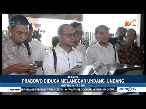 Prabowo Dilaporkan ke Bawaslu