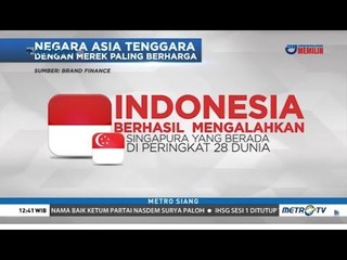 Kalahkan Singapura, Indonesia Jadi Merk Negara Paling Berharga se-ASEAN