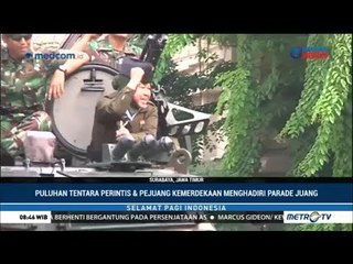 Tri Rismaharini Naik Tank Anoa di Parade Juang