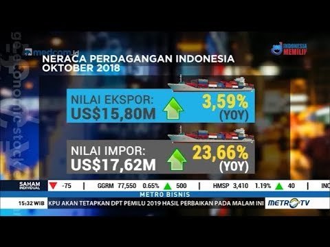 Neraca Perdagangan Oktober Kembali Defisit USD1,82 M