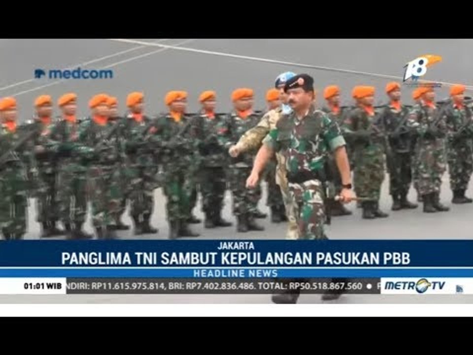Panglima TNI Sambut Kepulangan Pasukan PBB dari Lebanon