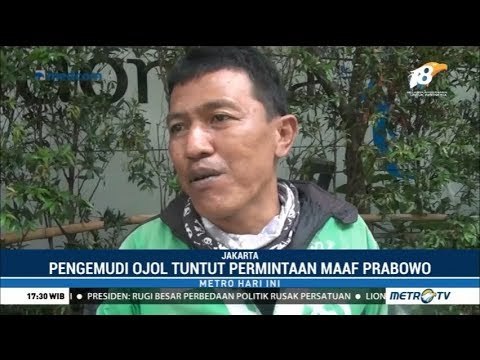 Pengemudi Ojek Online Meminta Prabowo Jangan Menghina Profesi Ojek Online