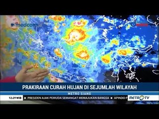 Prakiraan Curah Hujan di Sejumlah Wilayah