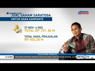 Sandi Jual Saham Rp 503 Miliar untuk Biaya Kampanye