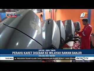 Antisipasi Banjir, BPBD Gresik Siapkan 13 Perahu