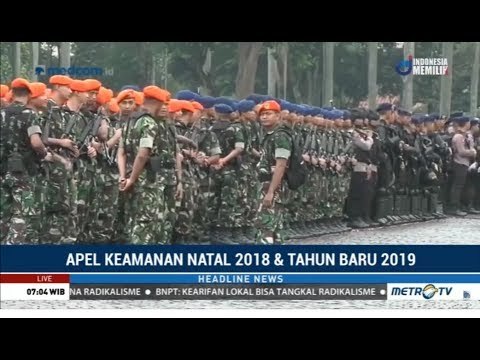 Suasana Jelang Apel Pengamanan Natal dan Pemilu 2019