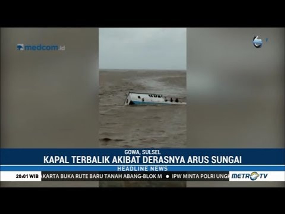 Kapal Tenggelam di Sungai Barombong, Tiga ABK Selamat
