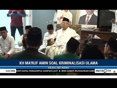 Ma'ruf Amin: Tidak Ada Kriminalisasi Ulama