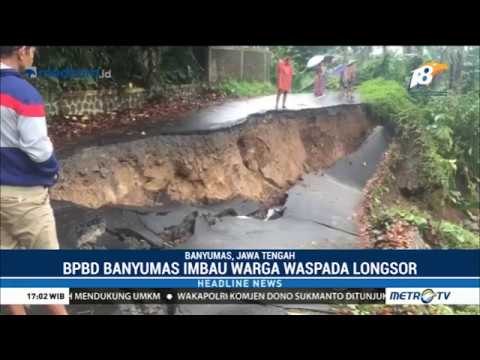 Jalan Utama Banyumas-Purwokerto Putus Akibat Longsor