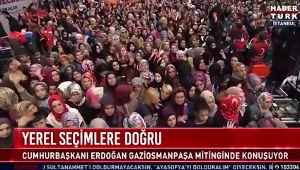 Erdoğan’ın mitinginde ses arızası çıktı