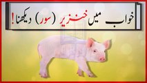 khwabon ki tabeer in urdu -  khwab mein khanzeer dekhnay ki tabeer