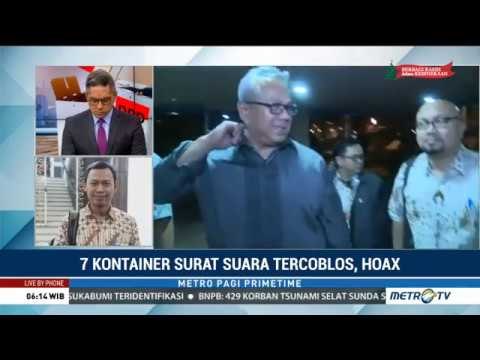 KPU Polisikan Penyebar Hoaks 7 Kontainer Surat Suara Tercoblos