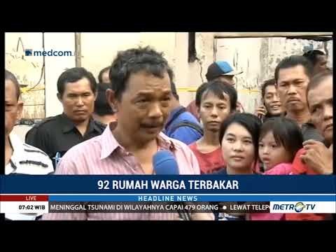 92 Rumah Pemukiman Padat Penduduk di Jelambar Hangus Terbakar