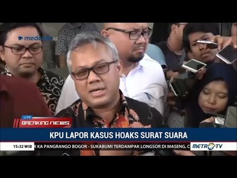 KPU Laporkan Penyebar Hoaks Surat Suara Tercoblos