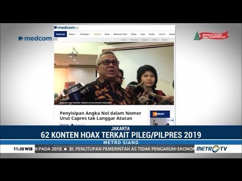 Kominfo: 62 Konten Hoaks Beredar Jelang Pileg dan Pilpres 2019