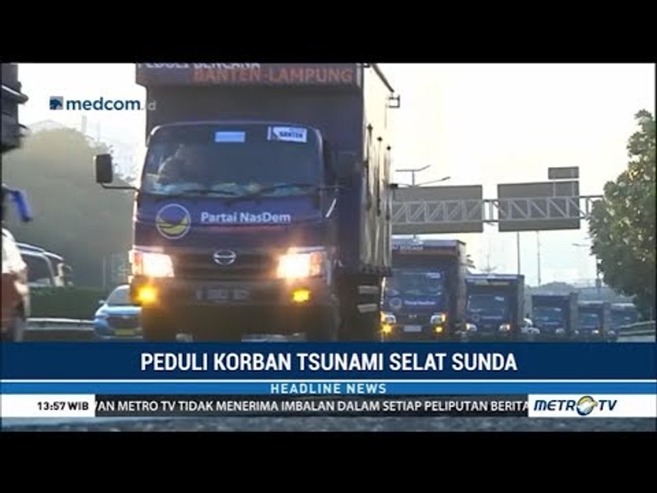 38 Truk Dikirim Salurkan Bantuan untuk Korban Tsunami Selat Sunda