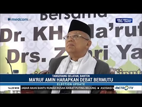 Maruf Amin Siap Adu Gagasan di Debat Pertama