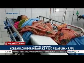 Korban Selamat Longsor di Sukabumi Dibawa ke RSUD Pelabuhan Ratu