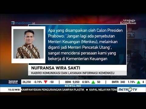 Pernyataan Prabowo Menteri Pencetak Utang Diprotes Kementrian Keuangan