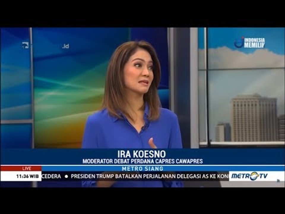 Blak-blakan Ira Koesno Saat Memandu Debat Perdana Pilpres 2019