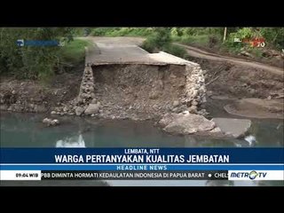 Curiga, Warga Lembata Minta Ambruknya Jembatan Waima Diusut Tuntas
