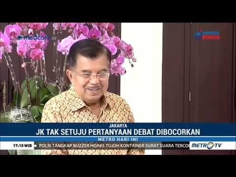 JK Tak Setuju Pertanyaan Debat Capres Dibocorkan