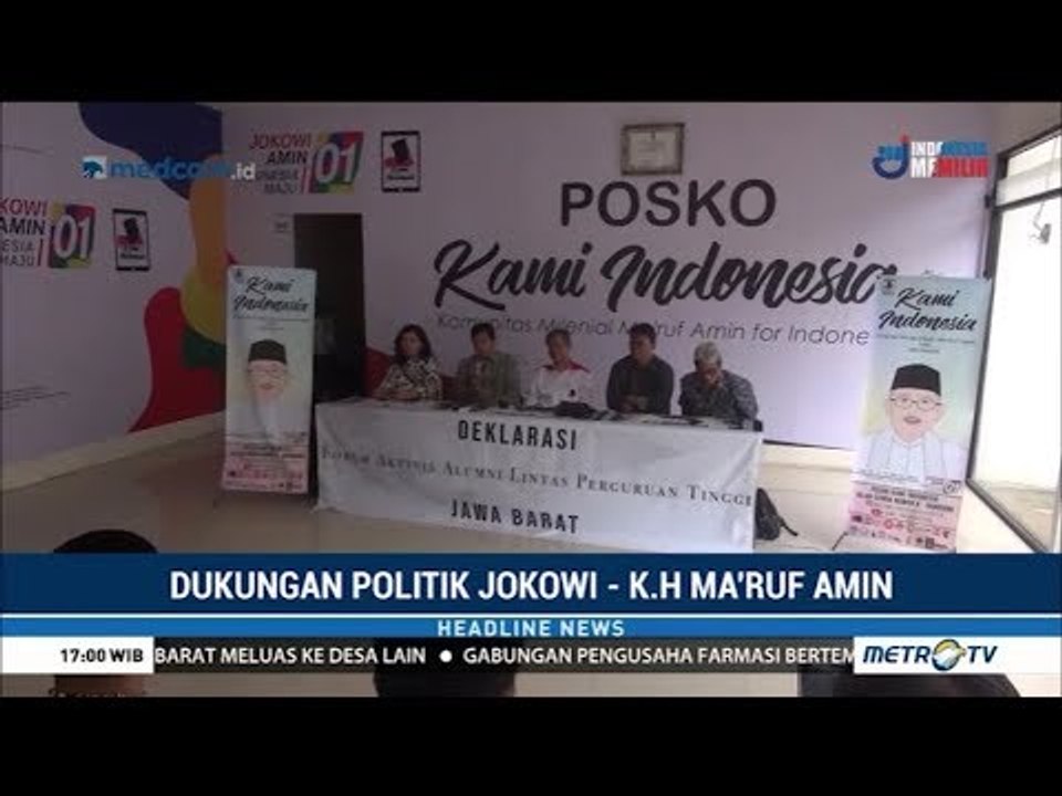 Deklarasi Mendukung Jokowi-Ma'ruf oleh Forum Aktivis Alumni Perguruan Tinggi se-Jabar
