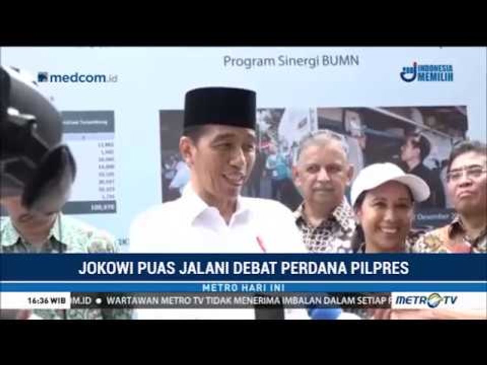 Jokowi Mengaku Puas Jalani Debat Perdana Pilpres