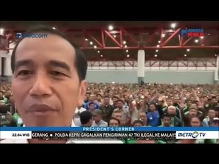 Vlog Jokowi Bersama Keluarga Besar Pengemudi Ojek Online