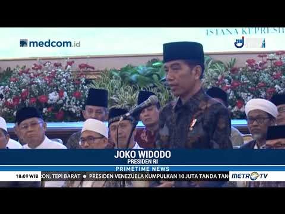 Presiden Jokowi Mengajak Ulama Ikut Memberi Kes...