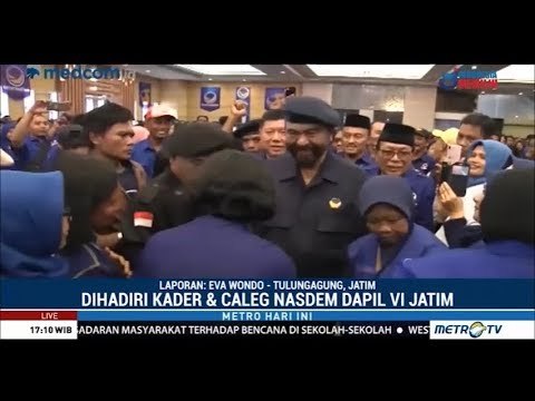 Surya Paloh Hadiri Temu Kader Partai NasDem di Jatim