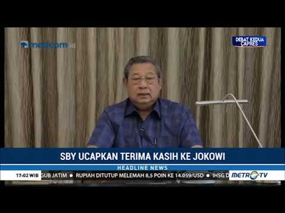 SBY Ucapkan Terima Kasih ke Jokowi