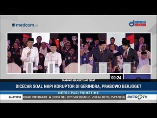 Dicecar soal Napi Koruptor di Gerindra, Prabowo Berjoget