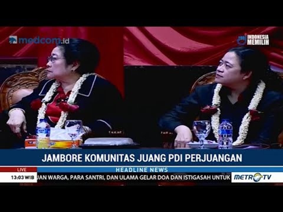 Megawati Hadiri Puncak Acara Jambore Komunitas Juang PDIP
