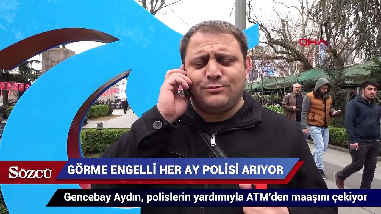 Görme engelli, her ay maaşını çekmek için polisi arıyor