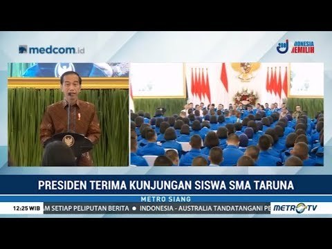 Jokowi Terima Kunjungan Siswa SMA Taruna Nusantara