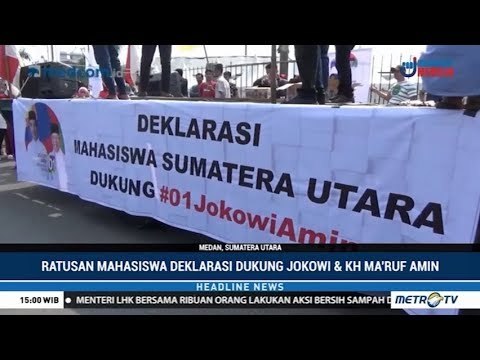 Ratusan Mahasiswa Sumut Deklarasi Dukung Jokowi-Ma'ruf