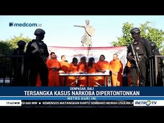 Polres Bali Pertontonkan Tersangka Kasus Narkoba